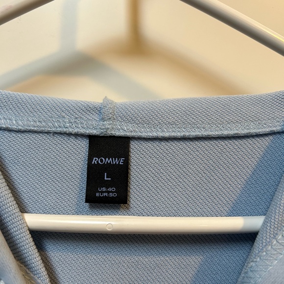 Blue ROMWE Mens graphic zip up - Picture 4 of 6